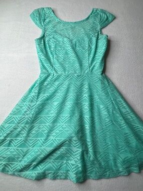 Bailey Blue Midi Knee Dress Size Bailey Blue Mint Geometric Print Fit & Flare